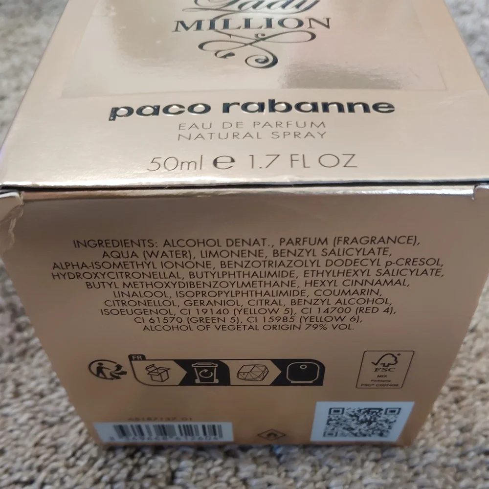 Paco Rabanne Lady Million Perfume 1.7 Fl. Oz Gold Packaging - Picture 4 of 5